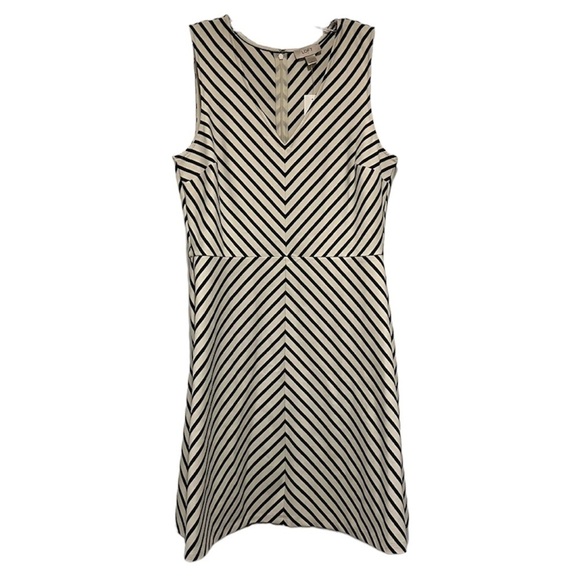 Loft Sleeveless Striped Dress Size 6 T1 - Picture 1 of 6